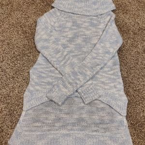 Light Blue Cowl Neck Sweater